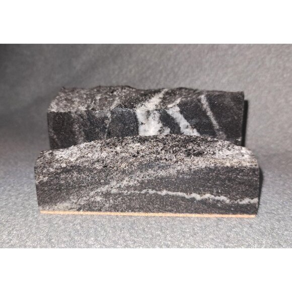 Natural Stone Business Card Holder- Black Python Granite - Picture 1 of 4